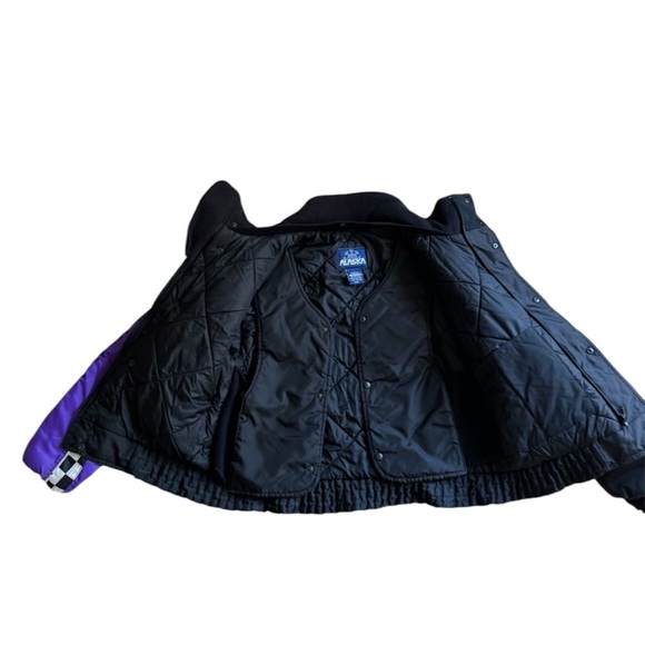 VTG ‘90s Alaska Racing Jacket Black Purple Orange Size: S - Picture 8 of 11
